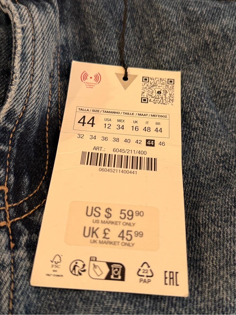 Zara Light Blue Denim Jeans WIDE LEG 👖SEE LAST PIC. - Picture 6 of 9